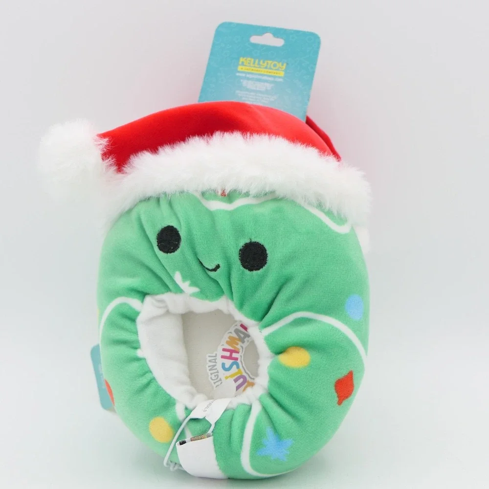 Original Squishmallows Carol The Christmas Tree Size 11-12 Youth Kids Slippers